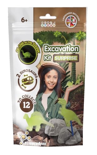 Science4you Dinosaurier-Ausgrabungsset, Sammeln Sie 12 Verschiedene Dinosaurier mit diesem Pädagogischen Set, Jagen Sie alle Leuchtenden Dinosaurierfiguren, Ausgrabungsset für Kinder 6 7 8 9+ Science4you Dinosaurier-Ausgrabungsset, Sammeln Sie 12 Verschiedene Dinosaurier mit diesem Pädagogischen Set, Jagen Sie alle Leuchtenden Dinosaurierfiguren, Ausgrabungsset für Kinder 6 7 8 9+ von Science4you