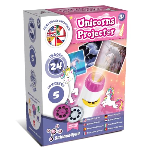 Science4you Einhorn-Taschenlampenprojektor für Kinder - Einhorn-Spielzeug umfasst 24 Bilder und Poster, Einhorn-Lampe, Projektor-Taschenlampe, Wissenschaftliche und Lernspielzeug Spielzeug für 4 5 6+ Science4you Einhorn-Taschenlampenprojektor für Kinder - Einhorn-Spielzeug umfasst 24 Bilder und Poster, Einhorn-Lampe, Projektor-Taschenlampe, Wissenschaftliche und Lernspielzeug Spielzeug für 4 5 6+ von Science4you