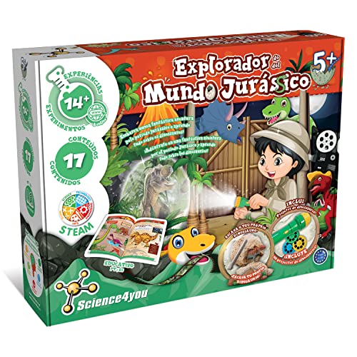 Science4you Explorador Jurasico para Niños - Juego Paleontologia Con 14+ Experimentos para Niños: Set Excavacion, Puzzle Dinosaurios, Huevos Dinos y más, Juegos Educativos para Niños 4 5 6 7+ A. ños von Science4you