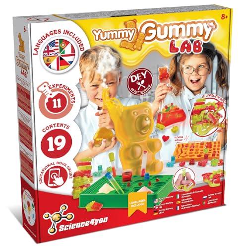 Science4you Gummibärchen-Labor – Gummibärchen selber Machen & Fruchtgummi Labor 19 Verschiedenen Formen für Kinder, Riesenbär-Gummi Geschenke für Mädchen & Jungen ab 7 8 9 10 11+ Jahren von Science4you