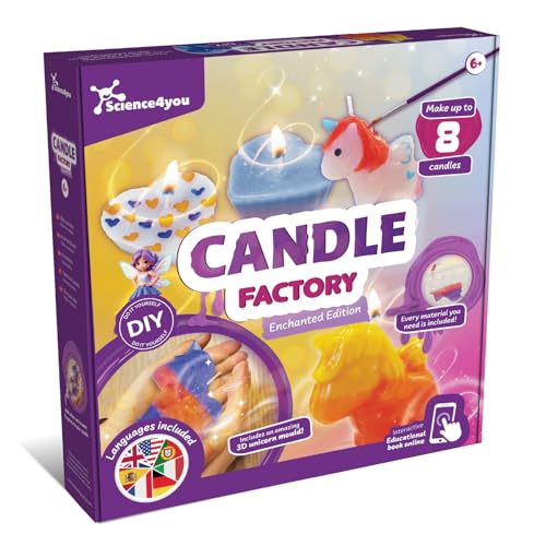 Science4you Kerzen Bausatz für Kinder 6 7 8+ Jahre alt - Machen Sie Ihre Eigene 8 Verschiedene Duftkerze mit Diesem Bastelset, Lernspielzeug Geschenke für Mädchen & Jungen Alter 6 7 8+ von Science4you