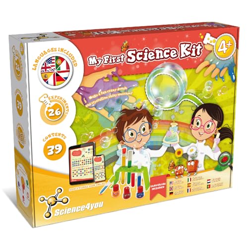 Science4you Mein erstes Experimentierkasten - Spiel mit 26 Experimente für Kinder ab 4 - Lernspielzeug mit Chemiebaukasten für Kinder, Spielzeug und Geschenke für Junge und Mädchen ab 4 5 6 7+ Jahre von Science4you