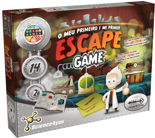 Science4you - Mein erstes Escape Game für Kinder - Escape Room Spiel mit 14 Rätseln und 2 Missionen: Entdecke Geheimnisse und geheime Botschaften - Lernspiele Kids + 8 Jahre, Puzzle Kids von Science4you