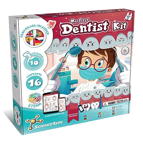 Science4you Mein Erstes Zahnarzt Spielzeug für Kinder 6+ Jahre - Arztkoffer für Kinder ab 5+ Jahre mit Zahnarzt Set mit 10 Aktivitäten, Lernspielzeug Geschenke für Mädchen & Jungen 4 5 6+ Jahre Science4you Mein Erstes Zahnarzt Spielzeug für Kinder 6+ Jahre - Arztkoffer für Kinder ab 5+ Jahre mit Zahnarzt Set mit 10 Aktivitäten, Lernspielzeug Geschenke für Mädchen & Jungen 4 5 6+ Jahre von Science4you