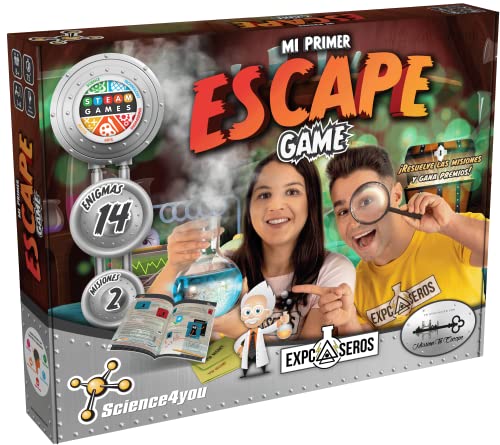 Science4you Meine erste Flucht Game ExpCaseros - 14 Rätsel und 2 Missionen: Rätsel lösen - Brettspiele mit Rätseln, Lernspielzeug Mädchen 8 9 10 Jahre von Science4you