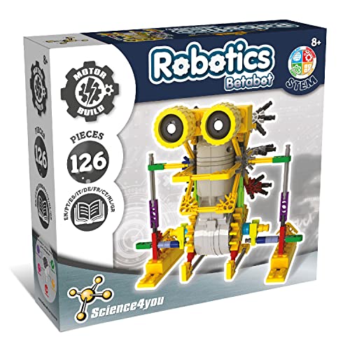 Science4you Robotik Betabot, EIN Roboter Bausatz mit 126 Stücke - Roboter Selber Bauen mit Dieser Elektronik Baukasten, Lernspiel UNT Konstruktionsspielzeug fur Kinder ab 8 Jahre von Science4you