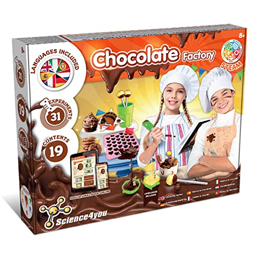 Science4you Schokoladenfabrik - Spiel für Kinder ab 8 Jahren mit Experimentierkasten, 31 Experimenten für Kinder die Schokolade lieben, Geschenke für Jungen und Mädchen 8+ jahre, Mittel von Science4you