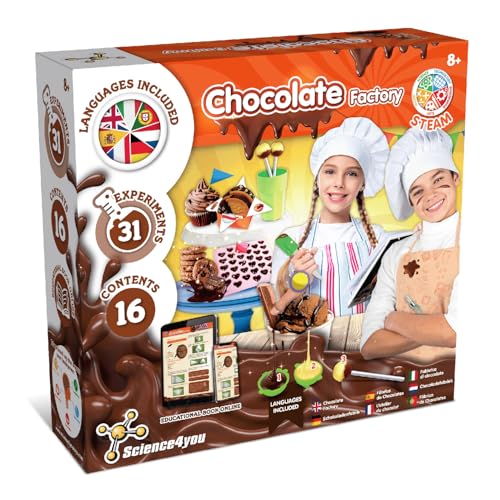 Science4you Schokolabor - Spiel für Kinder ab 8 Jahren mit Experimentierkasten, 31 Experimenten für Kinder die Schokolade lieben, Geschenke für Jungen und Mädchen 8+ Jahre Science4you Schokolabor - Spiel für Kinder ab 8 Jahren mit Experimentierkasten, 31 Experimenten für Kinder die Schokolade lieben, Geschenke für Jungen und Mädchen 8+ Jahre von Science4you