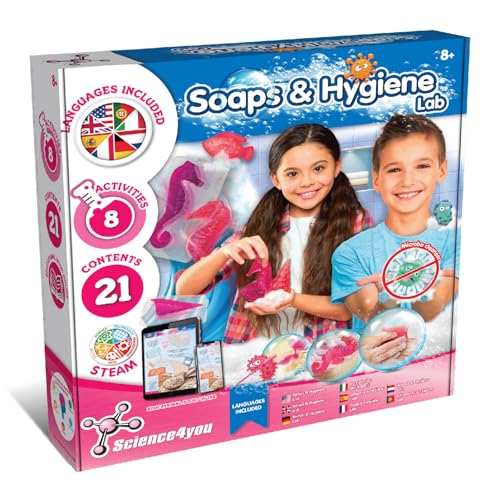 Science4you - Seife Selber Machen Set für +8 Jahre - Macht Seifen und Glitzerseife mit Seifenform Stern, Chemiebaukasten mit Experimente fur Kinder, Lernspiel und Geschenk fur Kinder 8-14 Jahren von Science4you