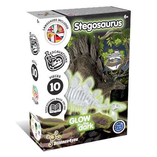 Science4you Stegosaurus Dino Ausgrabungsset für Kinder - Fossilien Ausgrabungsset, Dinosaurier Spielzeug 6+ Jahre das im Dunkelheit Leuchtet, Dino Spiel, Geschenk für Junge und Mädchen ab 6+ Jahre Science4you Stegosaurus Dino Ausgrabungsset für Kinder - Fossilien Ausgrabungsset, Dinosaurier Spielzeug 6+ Jahre das im Dunkelheit Leuchtet, Dino Spiel, Geschenk für Junge und Mädchen ab 6+ Jahre von Science4you