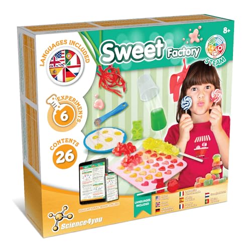 Science4you Süßigkeitenfabrik für Kinder - Machen Sie Ihre eigenen Süssigkeiten, Lutscher und vieles mehr, 26 Inhalt, Spiel und Spielzeug, Geschenk für 8+ jahre Junge und Mädchen Science4you Süßigkeitenfabrik für Kinder - Machen Sie Ihre eigenen Süssigkeiten, Lutscher und vieles mehr, 26 Inhalt, Spiel und Spielzeug, Geschenk für 8+ jahre Junge und Mädchen von Science4you