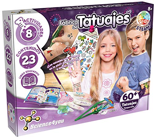 Science4you Tattoo-Spielzeug, Lernspielzeug und Wissenschaft, Mehrfarbig (80002225) von Science4you