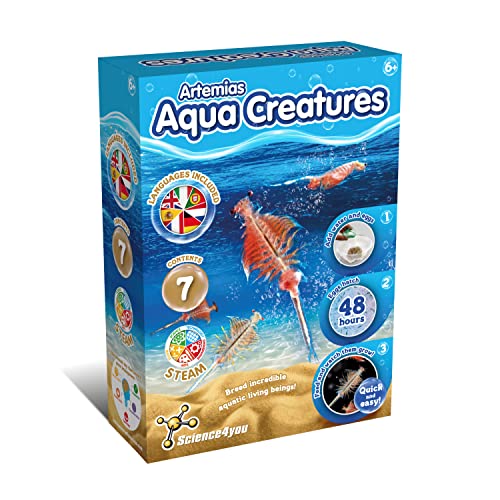Science4you Urzeitkrebse Züchten Set für Kinder - Artemia Salzkreb (Familie der Triops) Aqua Kreaturen - Machen sie Ihr Meerestier-Ökosystem-Spielzeug & Experimente für Kinder 6 7 8 9 10 11+ Jahre von Science4you
