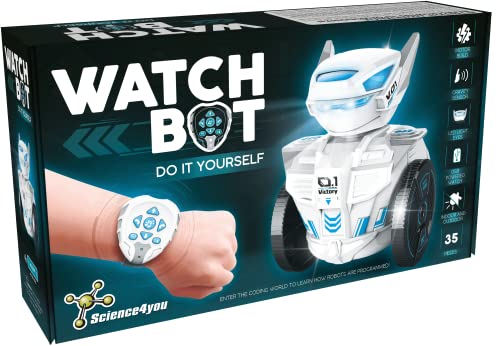 Science4you Watchbot - Ferngesteuerte Roboter Spielzeug für Kinder mit 35 Stück, Uhr Roboter mit Experimentierkästen für Kinder, STEM Spiel Kinder ab 8, Geschenke für Mädchen und Jungen ab 8 9 10 von Science4you