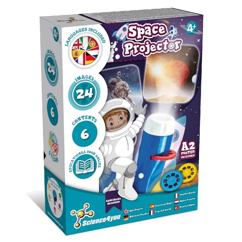 Science4you Weltraum Taschenlampe - mit Planeten des Sonnensystem für Kinder, Planetarium Projektor, Astronaut Spielzeug, Galaxie Spiele, Geschenke für 4+ Jahre Junge und Mädchen von Science4you