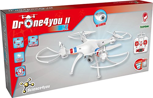 Science4you 481531 Drone4you II XL 14 Fernbedienung Drone mit HD-Kamera und Intelligent-Balance-System, Elektronik und Lernspiel für Kinder 8-14 Jahre von Science4you