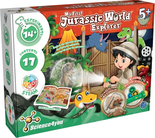 Science4you: My First Jurassic World Explorer | Erkunden Sie das Jurassic-Zeitalter mit diesem fantastischen Abenteuer. STEM-Kit mit 14+ Experimenten. Ab 5 Jahren Science4you: My First Jurassic World Explorer | Erkunden Sie das Jurassic-Zeitalter mit diesem fantastischen Abenteuer. STEM-Kit mit 14+ Experimenten. Ab 5 Jahren von Science4you