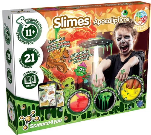 Slime Apokalypse Kit für Kinder - Schleim-Set mit Schleim Fluffly, Butter Schleim, Zombie Treibsand und vieles mehr, Spielzeug, Spiele und Schleim-Geschenke für Mädchen und Jungen 8+ Jahre von Science4you
