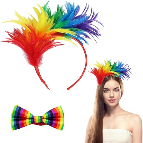 Scinzene 2 Stück Karneval, Regenbogen Haarreif, Papagei Kostüm Damen, Papagei Kostüm Damen, Papagei Kostüm Kinder, Fasching, Papagei Kostüm, Ostertag Hochzeit Halloween Party, Regenbogen Kostüm Damen Scinzene 2 Stück Karneval, Regenbogen Haarreif, Papagei Kostüm Damen, Papagei Kostüm Damen, Papagei Kostüm Kinder, Fasching, Papagei Kostüm, Ostertag Hochzeit Halloween Party, Regenbogen Kostüm Damen von Scinzene