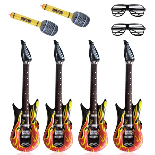 Scinzene 8er Aufblasbare Gitarren Set, Luftgitarren zum Aufblasen, Perfekte Party Requisiten für Kinder & Erwachsene, Leicht und Strapazierfähig,Ideale Wahl für Themenpartys,Hochzeiten und Festivals Scinzene 8er Aufblasbare Gitarren Set, Luftgitarren zum Aufblasen, Perfekte Party Requisiten für Kinder & Erwachsene, Leicht und Strapazierfähig,Ideale Wahl für Themenpartys,Hochzeiten und Festivals von Scinzene
