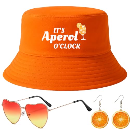 Scinzene Aperol Geschenkset, Aperol Spritz Fischerhut Damen *1 Sonnenbrillen*1 Aperol Ohrringe*1, Anglerhut, Festival Hut, Für Apero Liebhaber, Festival Zubehör, Malle Accessoires, Karneval Scinzene Aperol Geschenkset, Aperol Spritz Fischerhut Damen *1 Sonnenbrillen*1 Aperol Ohrringe*1, Anglerhut, Festival Hut, Für Apero Liebhaber, Festival Zubehör, Malle Accessoires, Karneval von Scinzene