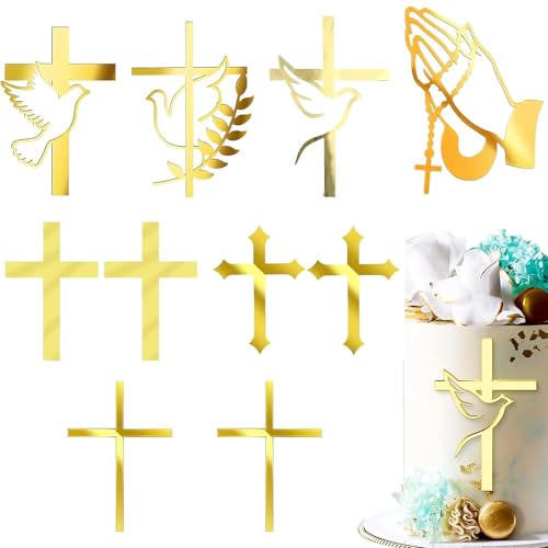 10 Stück Tortendeko Kommunion, Tortendeko Taufe, Erstkommunion Deko, Erstkommunion Kuchendekoration für Mädchen Und Jungen 10 Stück Tortendeko Kommunion, Tortendeko Taufe, Erstkommunion Deko, Erstkommunion Kuchendekoration für Mädchen Und Jungen von Scinzene