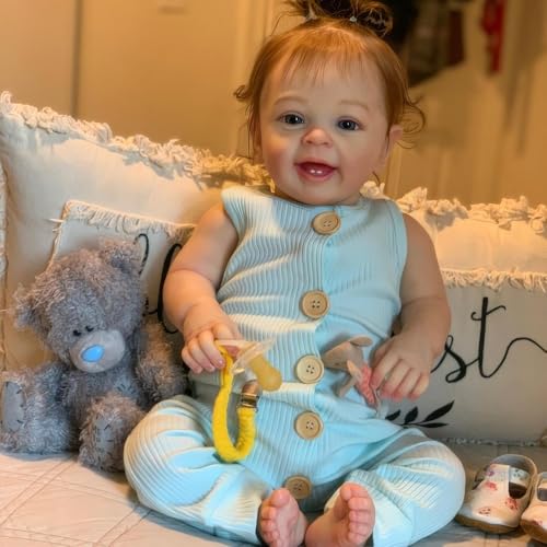 Scnbom 24 Zoll Reborn Babypuppen Mädchen realistische Silikon Babys lebensechte offene Augen Kleinkind Real Life aussehende Neugeborene Jungen Scnbom 24 Zoll Reborn Babypuppen Mädchen realistische Silikon Babys lebensechte offene Augen Kleinkind Real Life aussehende Neugeborene Jungen von Scnbom