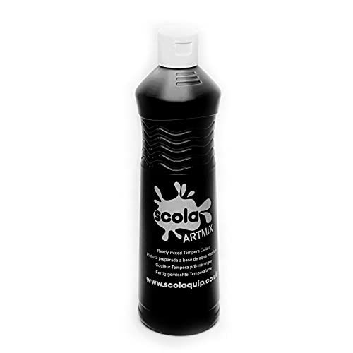 SCOLAQUIP Scola Artmix schwarz bereit gemischt waschbar Farbe bemalt – 600 ml von Scola