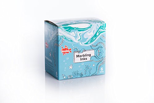 Scolaquip Marbling Ink Farbe sortiert, 6 x 25ml, Supplies Educational Kunst für Kinder von Scola