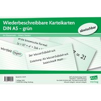Wiederbeschreibbare Karteikarten DIN A5 - grün von Scolix in der AAP Lehrerwelt GmbH