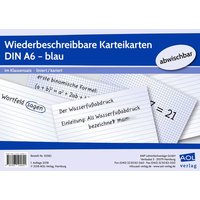 Wiederbeschreibbare Karteikarten DIN A6 - blau von Scolix in der AAP Lehrerwelt GmbH