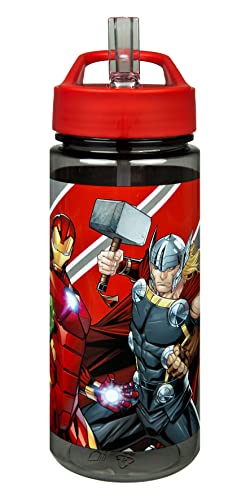 Scooli Avengers AERO Trinkflasche Wasserflasche leicht auslaufsicher mit ausklappbarem Trinkstutzen - 500 ml von Scooli