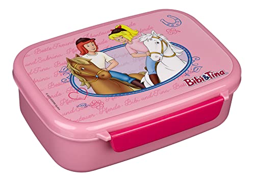 Scooli Bibi & Tina Brotdose Kunststoff mit Einsatz und Verschlussclip Brotzeitdose Lunchbox Geschenk für Kinder von Scooli