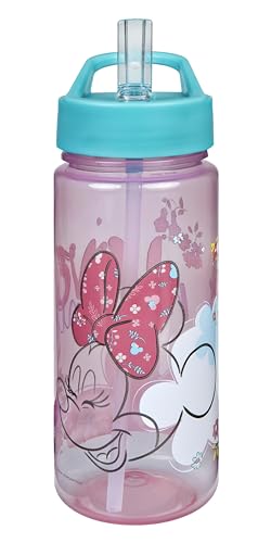 Scooli - Disney Minnie Mouse Trinkflasche - BPA-frei, mit niedlichem Minnie Mouse Motiv - ideal für Kinder und Fans - Kindergarten und Schule - 500 ml von Scooli