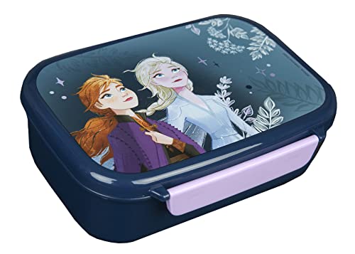 Scooli Frozen Brotdose Kunststoff mit Einsatz und Verschlussclip Brotzeitdose Lunchbox Geschenk für Kinder, Blau, (FRVW9903) von Scooli