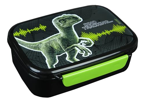 Scooli - Jurassic World Brotzeitdose - Mit herausnehmbarem Einsatz - Kindergarten Brotdose - Sandwichbox Schule - Brotzeitdose aus Kunststoff BPA frei von Scooli