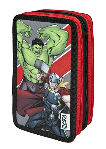 Scooli Marvel Avengers Tripledecker - gefülltes Federmäppchen mit Eberhard Faber Stiften - stylische Federmappe mit Motiv - Schlamperbox für Buntstifte und Bleistifte - ideal für den Schuleinsatz Scooli Marvel Avengers Tripledecker - gefülltes Federmäppchen mit Eberhard Faber Stiften - stylische Federmappe mit Motiv - Schlamperbox für Buntstifte und Bleistifte - ideal für den Schuleinsatz von Scooli