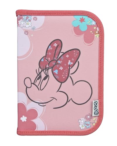 Scooli - Minnie Mouse Gefülltes Schüleretui - Komplettes Etui mit hochwertigen Stiften und mehr - All-in-One Schuletui - Praktisch für die Schule - Für Mädchen ab 6 Jahren von Scooli