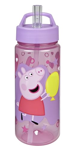Scooli - Peppa Pig Trinkflasche - BPA-frei, mit Peppga Pig Motiv - ideal für Kinder und Fans - Kindergarten und Schule - 500 ml von Scooli