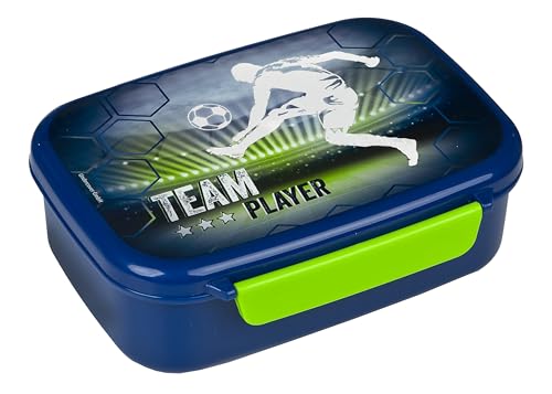 Scooli - Team Player Brotzeitdose - Mit herausnehmbarem Einsatz - Kindergarten Brotdose - Sandwichbox Schule - Brotzeitdose aus Kunststoff BPA frei von Scooli