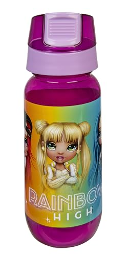 Scooli Trinkflasche Rainbow High - Trinkflasche für Kinder mit Motiv - Wasserflasche aus Kunststoff BPA frei - ca. 450ml Fassungsvermögen - aufklappbarem Deckel - ideal für Kindergarten und Schule von Scooli