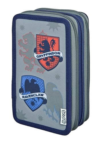 Scooli - Tripledecker Harry Potter - Gefülltes Schüleretui mit hochwertigen Stiften & Zubehör - Ideal für Schule, Freizeit und unterwegs - ab 6 Jahren von Scooli