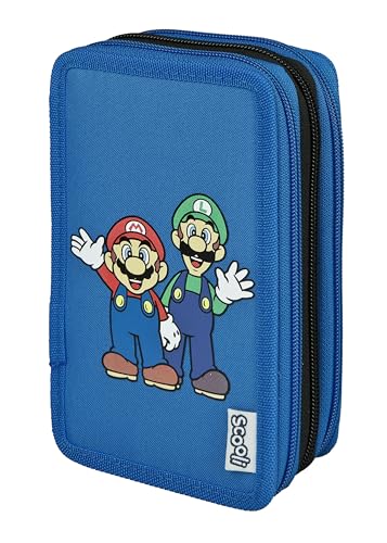 Scooli - Tripledecker Super Mario - Gefülltes Schüleretui mit hochwertigen Stiften & Zubehör - Ideal für Schule, Freizeit und unterwegs - ab 6 Jahren Scooli - Tripledecker Super Mario - Gefülltes Schüleretui mit hochwertigen Stiften & Zubehör - Ideal für Schule, Freizeit und unterwegs - ab 6 Jahren von Scooli