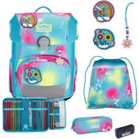 SCOUT S75460509100 Happy Rainbow Neo Schulranzen-Set 5-teilig Safety Light von Scout