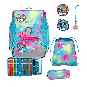 Scout Alpha Happy Rainbow Exkl Edition Safety Light Schulranzen Set Scout Alpha Happy Rainbow Exkl Edition Safety Light Schulranzen Set von Scout
