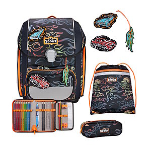 Scout Genius Flames Exklusiv Edition Safety Light Schulranzen Set Scout Genius Flames Exklusiv Edition Safety Light Schulranzen Set von Scout