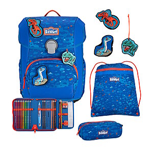 Scout Neo Blue Dino Schulranzensetset Scout Neo Blue Dino Schulranzensetset von Scout