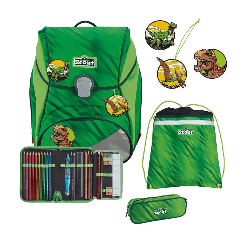 Scout Schulranzen Set Alpha DIN Dino Rex 4-tlg. Scout Schulranzen Set Alpha DIN Dino Rex 4-tlg. von Scout