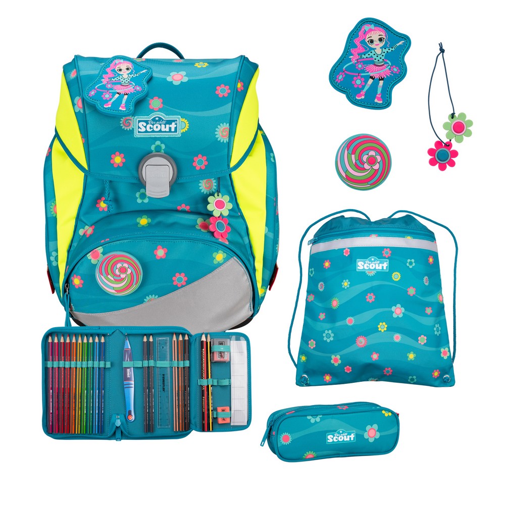 Scout Schulranzen Set Alpha DIN Little Flowers 4-tlg. Scout Schulranzen Set Alpha DIN Little Flowers 4-tlg. von Scout