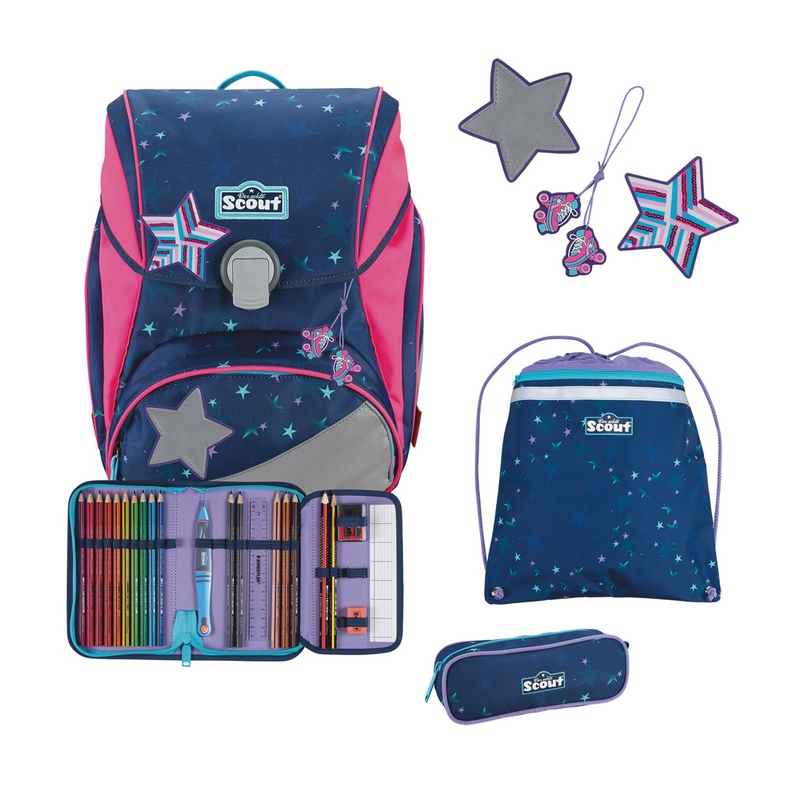 Scout Schulranzen Set Alpha DIN Pretty Star 4-tlg. Scout Schulranzen Set Alpha DIN Pretty Star 4-tlg. von Scout